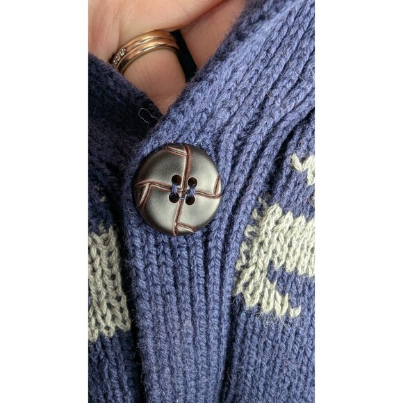 Adam Levine Cardigan Medium Aztec Southwestern Grandpa Button Up Sweater Pockets - Picture 3 of 11